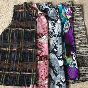Bundle of FIVE Wrinkle-Resistant Sleeveless Tops